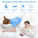 Novelledo Face Down Pillow,Face Down Pillow After Eye Surgery,BBL Pillow After Surgery Stomach Sleeping Pillow,Home Massage Pillows Faces Down with Shredded Memory Foam and Removable Cover