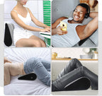 Portable Wedge Pillow Inflatable Cushion - Body Positioners Lightweight Wedge Pillow for Sleeping, Leg Elevation, Use in Bed, Travel, Camping, Fast Inflating Deflation (Grey)