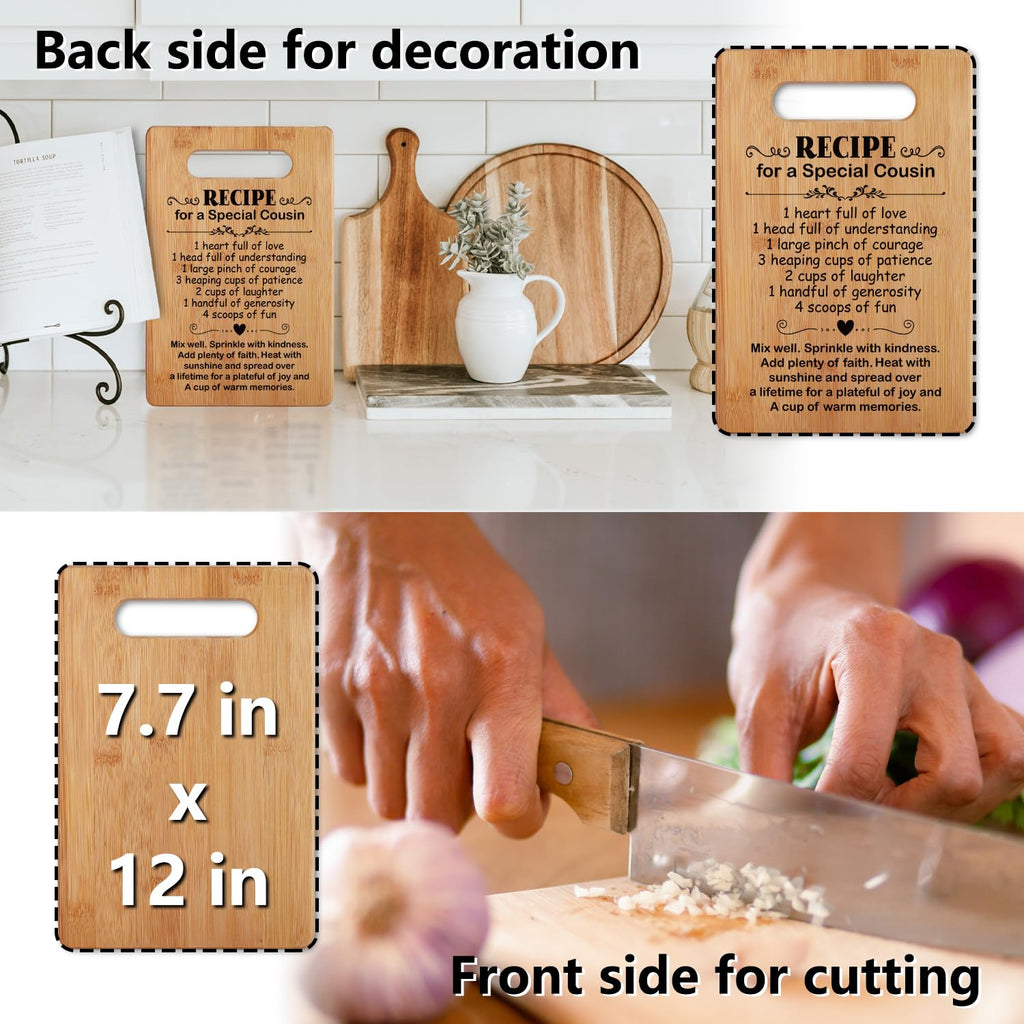 Popular Cousin Gifts for Women, Cutting Board Gift for Cousin, Cousin Appreciation Gift, Thank You Gift, Christmas Gifts Birthday Gifts for Cousin