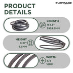 TURFPULSE Lawn Mower Deck Belt Replace 116-3455 02000611 482530 for Exmark Pioneer E/S Series Quest SP Cub Cadet M72-CT Scag SMTC-52A Replacement Part Accessories, 5/8 Inch x 154.5 Inch
