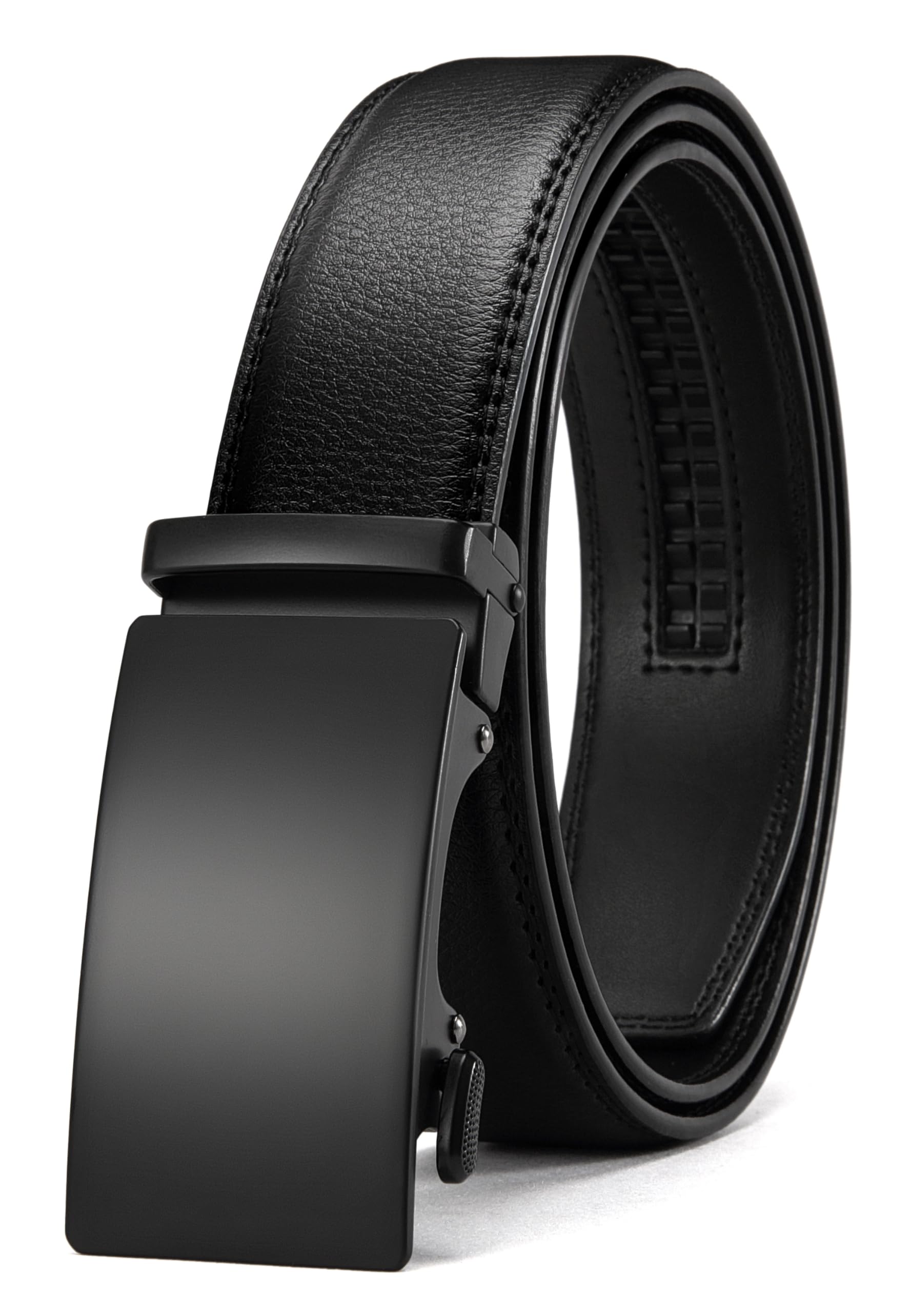 Mens Belt - Mens Ratchet Belt Leather 1 3/8" for Dress Pant - Micro Adjustable Belt Fit Everywhere