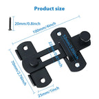 Alise Flip Latch Gate Latches Safety Door Lock for Barn Wood Fence Sliding French Doors,Heavy Duty SUS304 Stainless Steel Gate Hardware,Matte Black MS9500-B