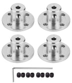 DAIER 4Pcs 2mm Flange Coupling Connector, Rigid Guide Model Coupler Accessory, Shaft Axis Fittings for DIY RC Model Motors
