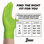 1st Choice 6 mil Mechanic Gloves, Nitrile Gloves Disposable Latex Free - Large Box of 100 Green Nitrile Disposable Gloves
