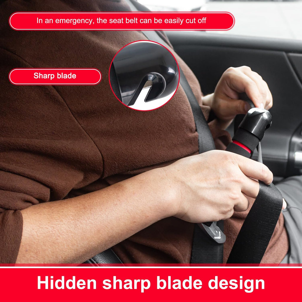 EVEME Car Door Handle for Elderly with Car Handle Assist,Support Handle Multifunction Handle Automotive Door Latch Handle Cane for Seniors and Handicapped (Red)