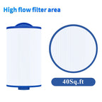Cryspool® 06012 Filter Compatible with 6CH-402, PMA40L-F2M, X268543, Master Spas Twilight X268365, X26851, X268514, 40 Sq. Ft Spa Filter Cartridge, 2 Pack