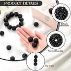 Loetere 40 Pcs 20mm Rhinestone Beads Crystal Round Disco Ball Beads Bulk Chunky Bubblegum Beads Charms for Christmas DIY Pens Making Jewelry Supplies Craft European Style Bracelets (Black)