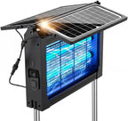 Upgraded Solar Bug Zapper Outdoor with Dual Panels, 4500V Cordless Rechargeable Fly Insect Killer Waterproof Electric Mosquitoes Zapper for Patio Garden Backyard RV Camping Pond