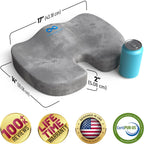 Everlasting Comfort Memory Foam Seat Cushions for Office Chairs - Sciatica & Tailbone Pain Relief Cushion - Car Seat & Office Chair Cushion - Ergonomic Office Desk Accessories for Comfort