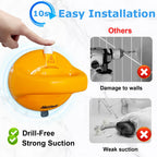 Shower Grab Bars, Safety Shower Grab Bars for Seniors, Drill-Free Shower Handle for Bathroom, Grab Bar for Elderly, Post-Surgery, Pregnant, Orange