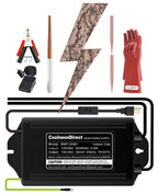 Coolneon Lichtenberg Machine Kit 10kVAC Neon Sign Transformer Rods Clamps Brush Gloves Foot Switch Fractal Wood Burning Machine Set Not Led Neon Power Supply Device Burner High Voltage 10000V