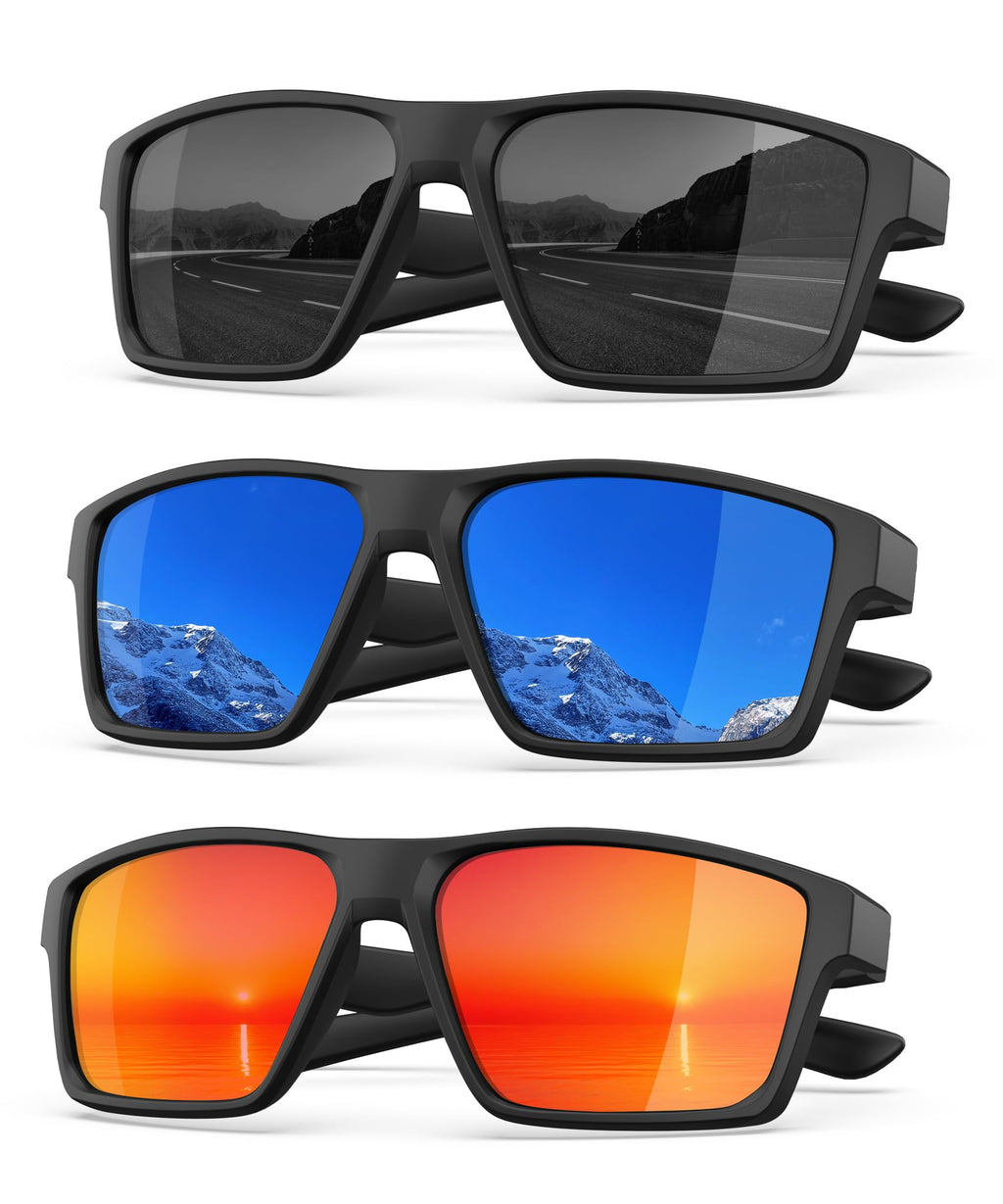 Sports Mens-Sunglasses Women Polarized-Sunglasses-Men: Sun Glasses with UV400 for Driving Running Cycling