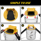 Bucket Mouse Trap, Auto-Reset Mouse Rat Traps, Humane Bucket Lid Mice Traps, Cat-Shaped Mouse Trap 5 Gallon for Barn Warehouse Outdoor Indoor