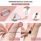 ChangWanna Bracelet Helper Tool Hook - Pretty Bracelet Helper to Put on Yourself, Easy Jewelry Wearing Tool Aid Assistance, Metal Bracelet Buddy Fastening Helper Fastener Necklace Clasp Helper Elderly