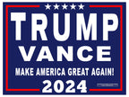 Donald Trump Vance Yard Signs MAGA 2024 with Metal Stand Made in America! (1, 24X18)