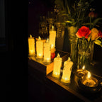 4PCS White LED Candles (D:2.5" x H:7") ,Flameless Pillar Candles,Battery Operated Candles/Fake Candle, Velas Artificiales Para Decoracion for Valentine's Day Wedding Diwali Fall Christmas Decorations
