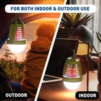 vertmuro Portable Bug Zapper Outdoor Indoor, Electric Mosquito Fly Killer Lamp with Three Lighting Mode, USB Rechargeable Light Bulb Zapper for Camping, Home, Patio (1 Pack)