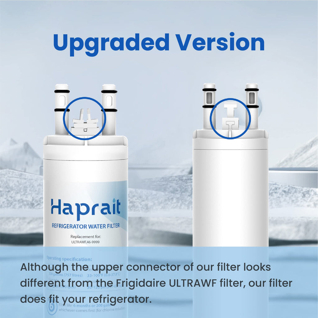 Haprait HP005 Compatible with Frigidaire ULTRAWF, Pure Source Ultra, Kenmore 9999, 469999, 46-9999, Water and Ice, Pack of 3