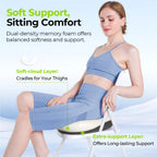 AUVON Seat Cushion for Tailbone Pain Relief with Dual-density Memory Foam for Ideal Support and Softness, Ergonomic Office Chair Cushion for Long Sitting, FSA HSA Eligible, Butt Pillow for Desk Chairs