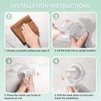 VIS'V Wreath Hanger, Large Clear Heavy Duty Suction Cup Wreath Hooks 22 LB Removable Strong Window Glass Door Suction Cup Wreath Holder for Halloween Christmas Wreath Decorations - 8 Pcs