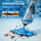 BIELMEIER Handheld Pool Vacuum with Telescopic Pole, Updated Swimming Pool Cleaner 19 GPM Powerful Suction, Cordless Pool Vacuum for Cleaning Above Ground Pools, Inground Pools, Spas, Hot Tubs