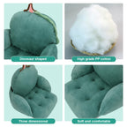 QYA Cute Chair Cushion, Soft Seat Cushions for Office Desk, Kawaii Chair Pillow for Gaming, Comfy Floor Seating for Adults, Bedroom Playroom Dining Living Room Decor, 17"x16.5", Green
