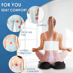 Juuwan Memory Foam Seat Cushion for Office Chair Pressure Relief Sciatica & Tailbone Pain Relief Memory Foam Coccyx Cushion for Long Sitting, for Home Chair, Gaming and Car Seat Cushion
