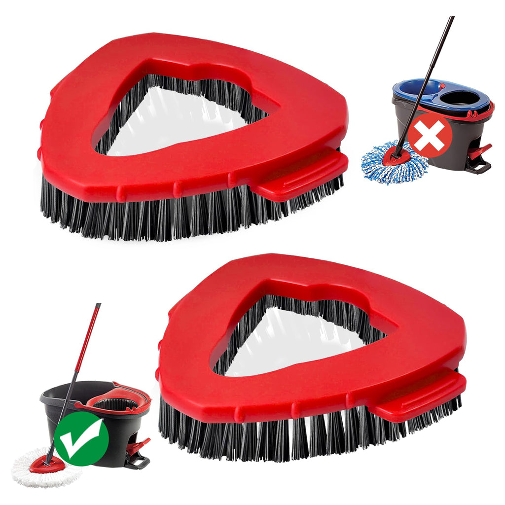 Scrub Brush, 2 Pcs Spin Mop Scrub Brush Head Compatible for O Cedar EasyWring 1-Tank System, Hard Bristle Cleaning Brush for Bathroom, Kitchen, Tub and Tile