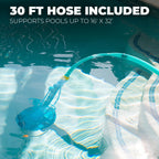 XtremepowerUS Automatic Pool Cleaner Sweeper Vacuum Pool Cleaner Sweep High Flow Side Suction Wall Climb In-Ground/Above Ground Swimming Pool with Hose Suction Set (Blue)