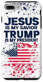 iPhone 7 Plus/8 Plus Trump Is My President phone case American Flag Trump 2020 Case