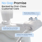 LUXE Bidet NEO 185 Plus-Only Patented Bidet Attachment for Toilet Seat,Innovative Hinges to Clean,Slide-in Easy Install,Advanced 360° Self-Clean,Dual Nozzles,Feminine & Rear Wash (White),NeoPlus185sww