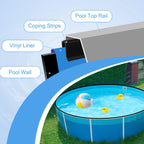 Niuyhe Coping Strips for Overlap Above Ground Pool Liners, Swimming Pool Plastic Liner Clips Replacement Patch Kit for 24ft Round, 15 X 30ft Oval and 16 X 24ft Oval (Qty 61, 15.74 inches Long)