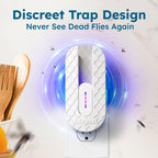 BugMD No Buzz Zone Fruit Fly Traps for Indoors with Honey Scent Bait & UV Light – Gnat Traps for House Indoor, Plug in Fly Trap Indoor, Bug Zapper Alternative, Mosquito Trap for Home