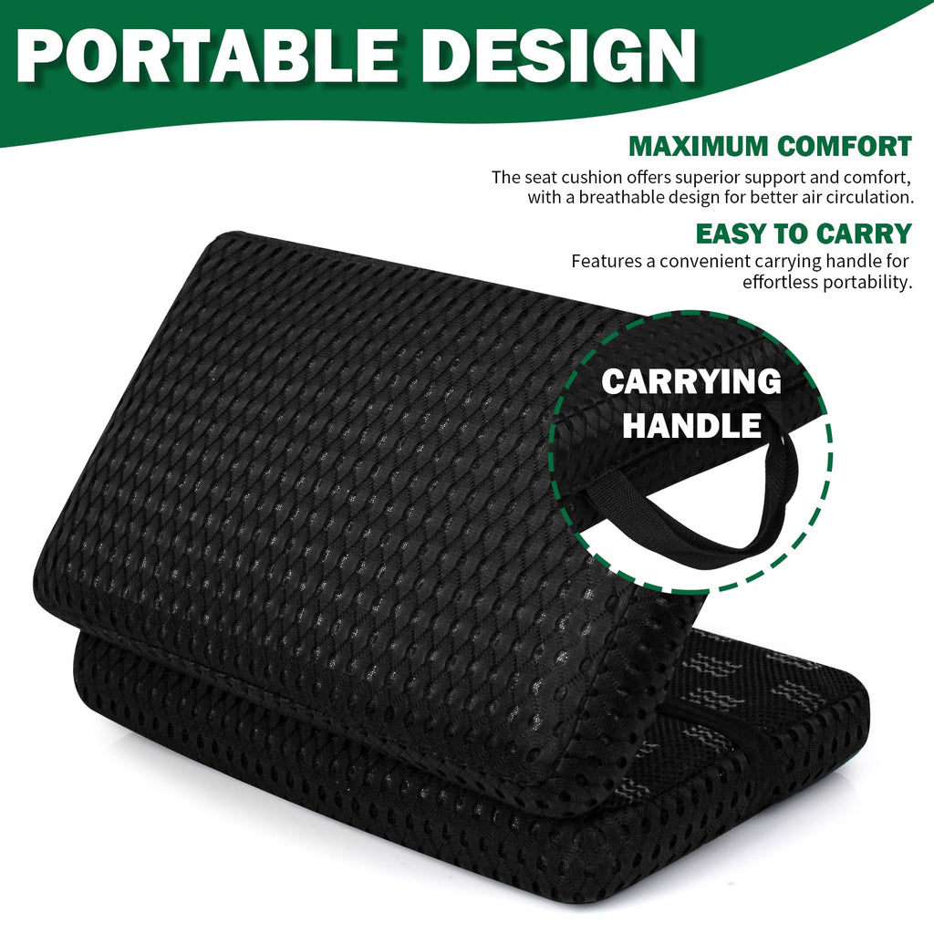 AnyForce Foldable Travel Seat Cushion- Lightweight Comfort Airplane Seat Cushion for Long Flights, Camping, Bleachers,Home,Office, Driving (Gray)