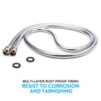 Shower Hose, 79 Inches Extra Long Stainless Steel Handheld Shower Head Hose with Brass Insert and Nut - Durable and Flexible(Chrome)