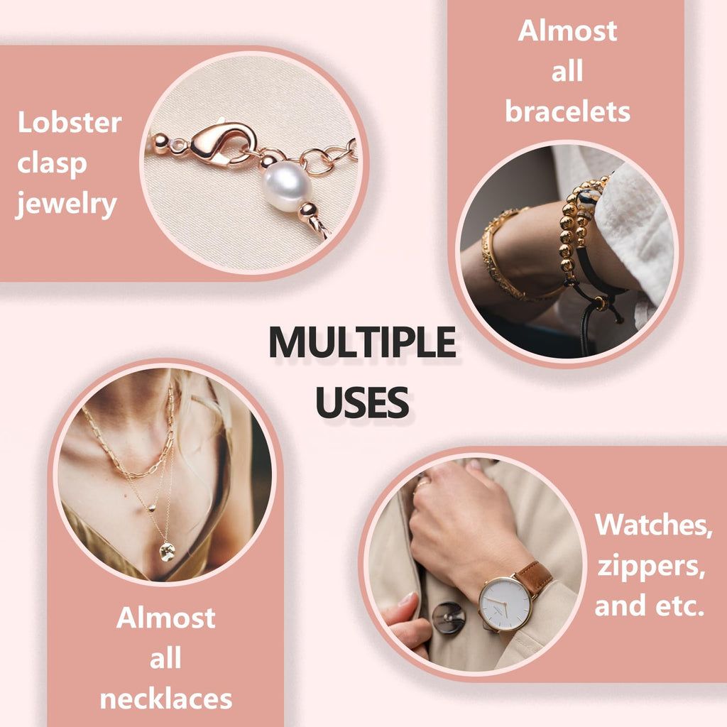 ChangWanna Bracelet Helper Tool Hook - Pretty Bracelet Helper to Put on Yourself, Easy Jewelry Wearing Tool Aid Assistance, Metal Bracelet Buddy Fastening Helper Fastener Necklace Clasp Helper Elderly
