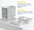 Spare Essentials (65 Pack) 2Lb Foil Bread Pans for Baking, Disposable Bread Pans - Perfect for Baking Banana Bread, Cakes & Meatloaf - 2 Pound Aluminum Pans for Food Serving - 8.5" X 4.5" X 2.5"