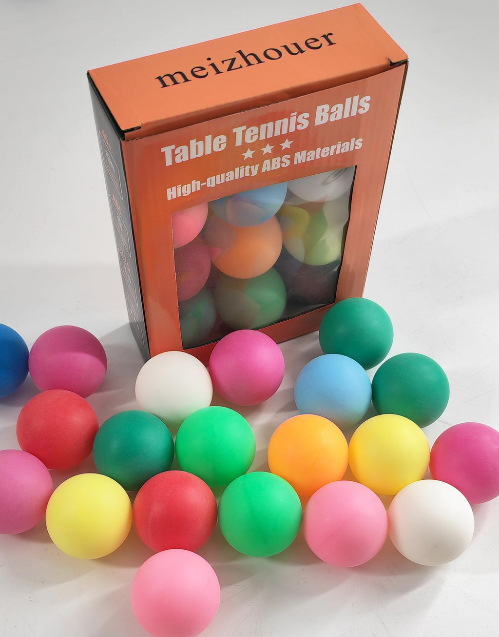 Ping Pong Balls 12 Pack: 40mm 3 Star Colored ABS Plastic High Bounce for Kids Cat Table Tennis Enthusiast - Yard Practice Game (Pack of 12 - Multicolour)