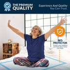 MED PRIDE Disposable Underpads 23'' X 36'' Incontinence Pads, Chux, Bed Covers, Puppy Training | Thick, Super Absorbent Protection for Kids, Adults, Elderly | Liquid, Urine, Accidents (150)