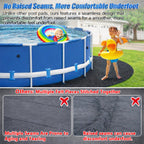 Abimars Pool Liner Pad for Above Ground Pools, 18 FT Round Extra-Thick Pool Mat, Seamless Comfort Underfoot, Puncture-Resistant Industrial-Grade Black Synthetic Fiber Pad
