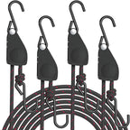Kayak Straps Tie Downs 4 Pack, Roof Rack Straps Adjustable Ratchet Tie Down Straps with Lock S Hooks, 1/4 Inch 12 Feet Ratchet Straps Heavy Duty for Small Cargo, Kayak, Packing, Camping Gear