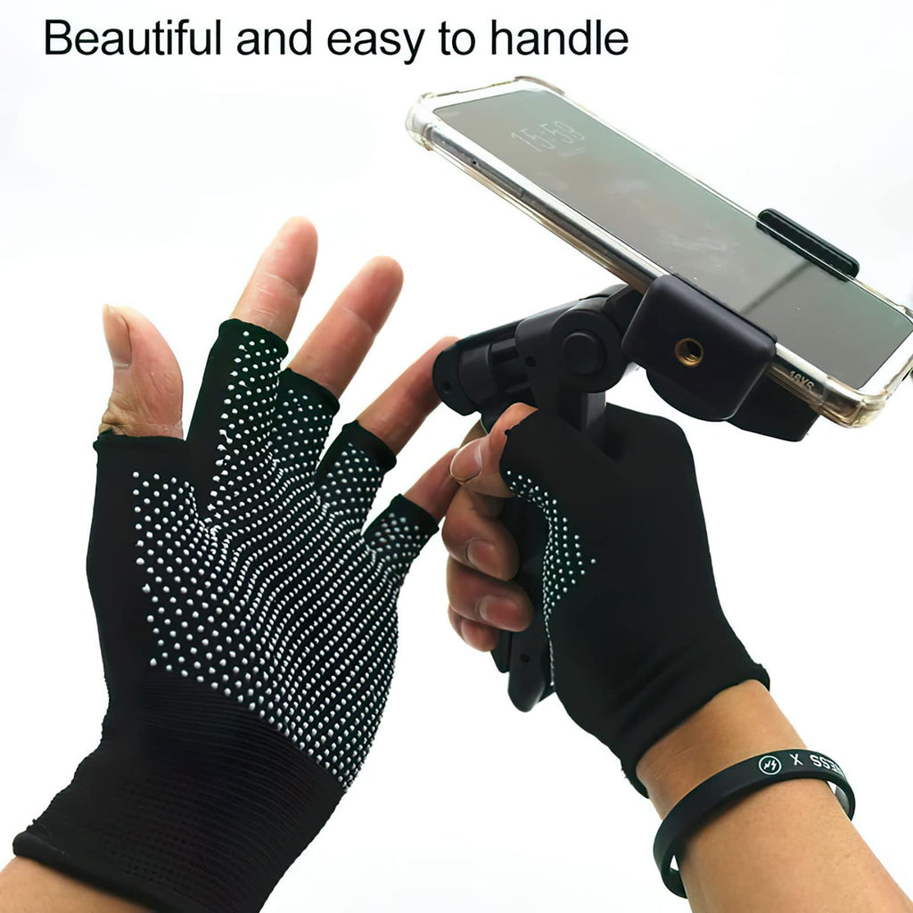 Winter Touchscreen Gloves for Women and Men, Anti-Slip Light Weight Half-Finger Gloves for Hiking, Warm Glove Cycling Driving, Cold Weather, Running, Outdoor Sports, Daily Work(5 fingers-2 Pairs)
