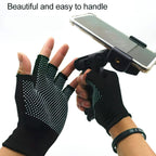 Winter Touchscreen Gloves for Women and Men, Anti-Slip Light Weight Half-Finger Gloves for Hiking, Warm Glove Cycling Driving, Cold Weather, Running, Outdoor Sports, Daily Work(5 fingers-2 Pairs)