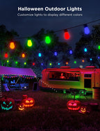 Govee Smart Outdoor String Lights H7020, RGBIC Warm White 48ft LED Bulbs for Halloween Decorations, Christmas, WiFi Patio Lights Work with Alexa, Google Assistant, APP Control, IP65 Waterproof