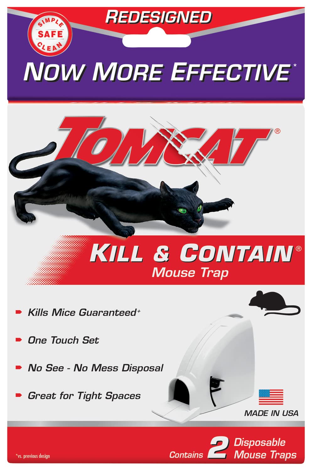Tomcat Kill & Contain Mouse Trap, 2-Pack (4 Traps)
