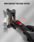 KAIWEETS Circuit Breaker Finder with LCD Display, GFCI Outlet Tester, Electrical Circuit Tracer Tool with NCV Test & Flashlight, Includes Carrying Case and Adapters- KT301P