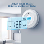 AEGISLINK Smoke and Carbon Monoxide Detector 10-Year Lifespan, Photoelectric Fire Alarm and Electrochemical CO Alarm with Test/Silence Button, with Replaceable Battery, SC240, 6 Pack