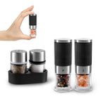 Mini Salt and Pepper Grinder set with 2 Small Salt and Pepper Shakers Portable Cute Tiny Spice Grinder Pepper Mill Salt Grinder for Travel, Work, Camping, Party, School, Lunch Box