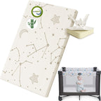 YENING Bamboo Pack and Play Mattress Pad Breathable 38x26 Waterproof Baby Mattress for Pack N Play Matress Topper Waterproof
