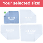 Utopia Bedding Waterproof Incontinence Bed Pads 18 x 24 Inches (Pack of 4, Blue), Washable and Reusable Underpads for Adults, Elderly and Pets, Absorbent Protective Pads